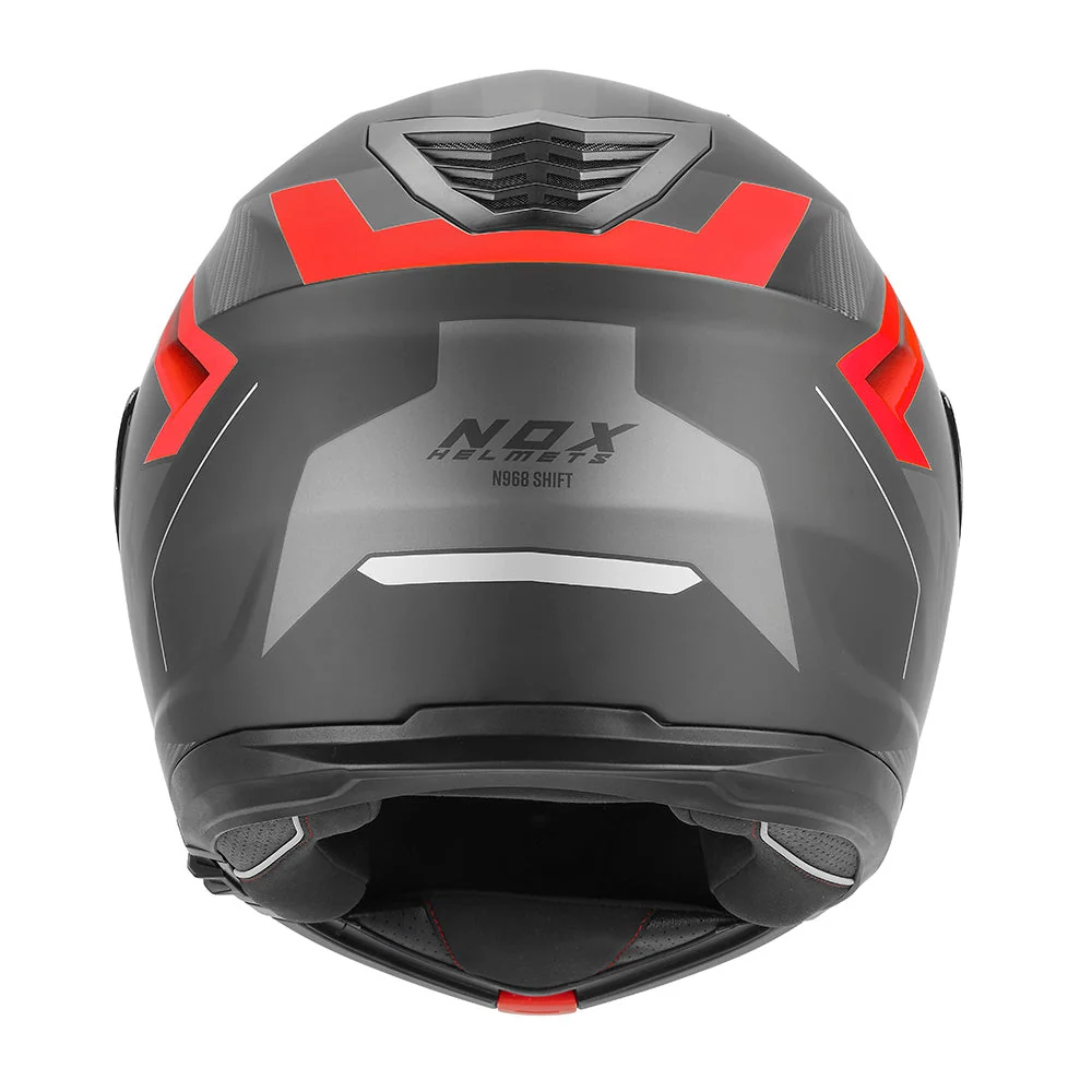 NOX WYPRZEDAŻ KASK SZCZĘKOWY (FLIP-UP) Z BLENDĄ N968 SHIFT KOLOR CZARNY/CZERWONY MAT