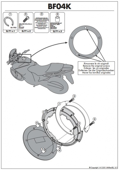 KAPPA MOCOWANIE TANKLOCK KAWASAKI ER-6N,ER-6F,VERSYS 1000