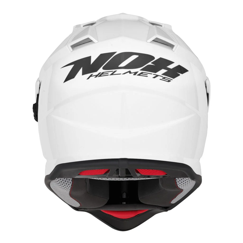 NOX KASK OFFROAD / TRAIL DUOSPORT (DUAL) N312 SOLID Z SZYBKĄ I BLENDĄ KOLOR BIAŁY POŁYSK