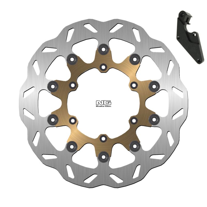 NG TARCZA HAMULCOWA Z ADAPTEREM OVERSIZE SM 320MM (318X118X5MM) YAMAHA YZ 125 / 250 '08-'18 , YZF 250 '07-'16 , YZF 450 '08-'15 