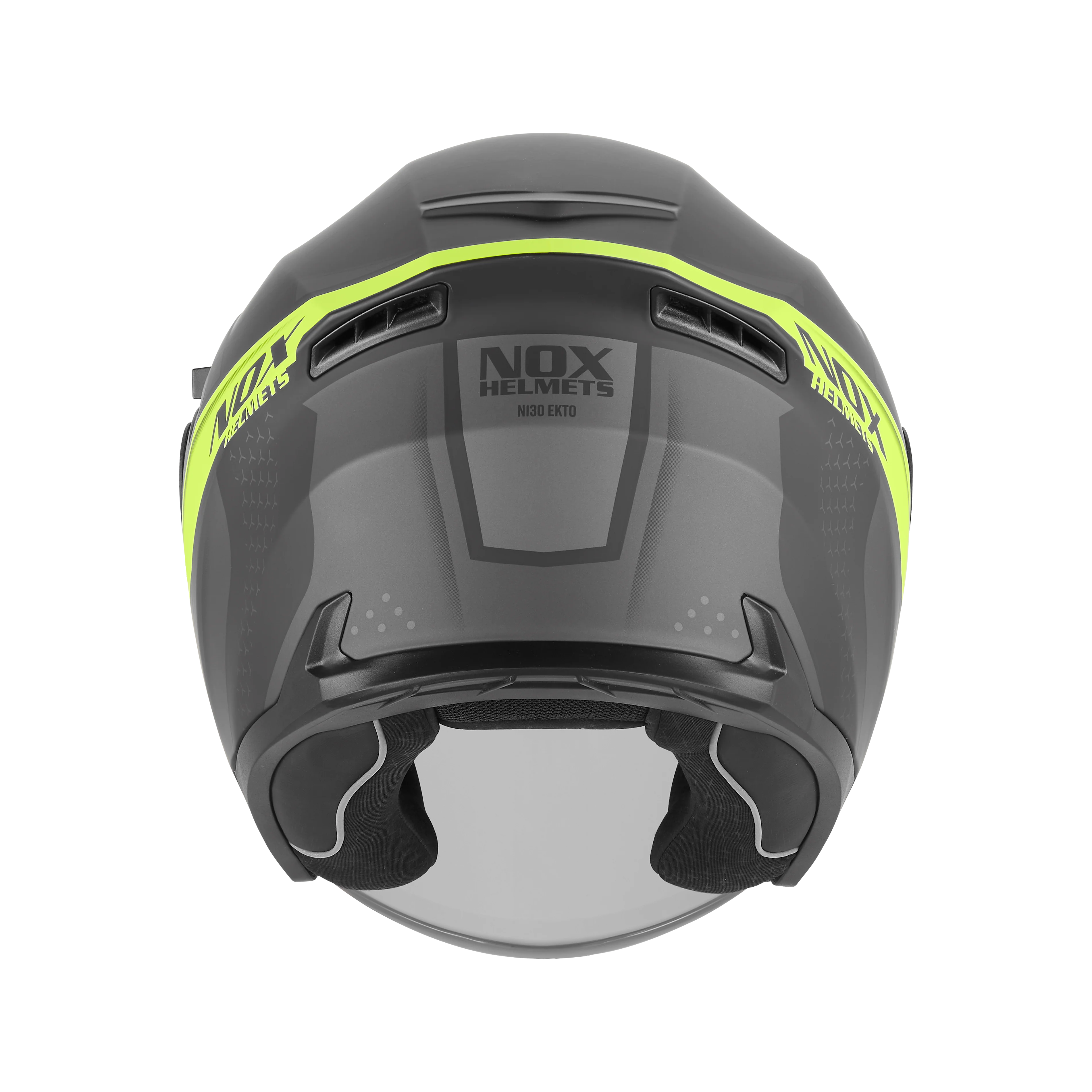 NOX WYPRZEDAŻ WYPRZEDAZ KASK OTWARTY JET Z BLENDĄ N130 EKTO KOLOR ŻÓŁTY FLUO/CZARNY MAT