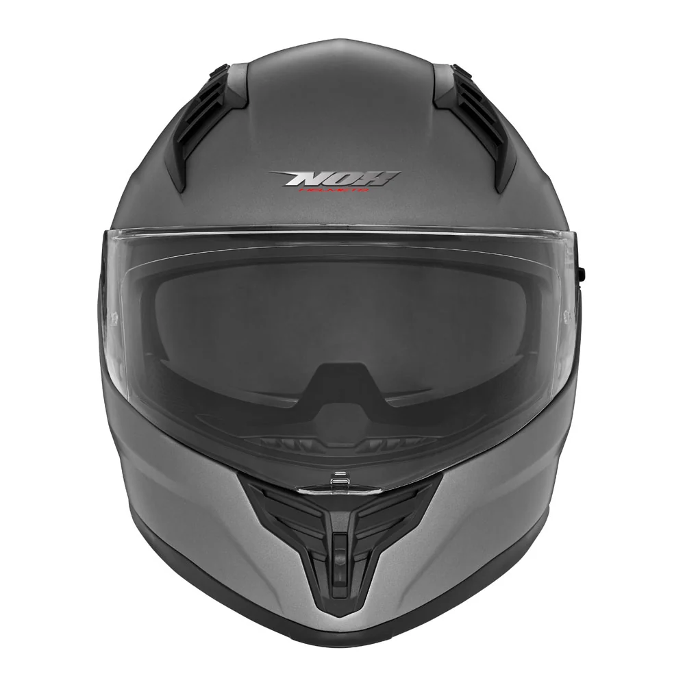 NOX WYPRZEDAŻ KASK INTEGRALNY (FULL FACE) Z BLENDĄ N401 SOLID KOLOR SZARY POŁYSK