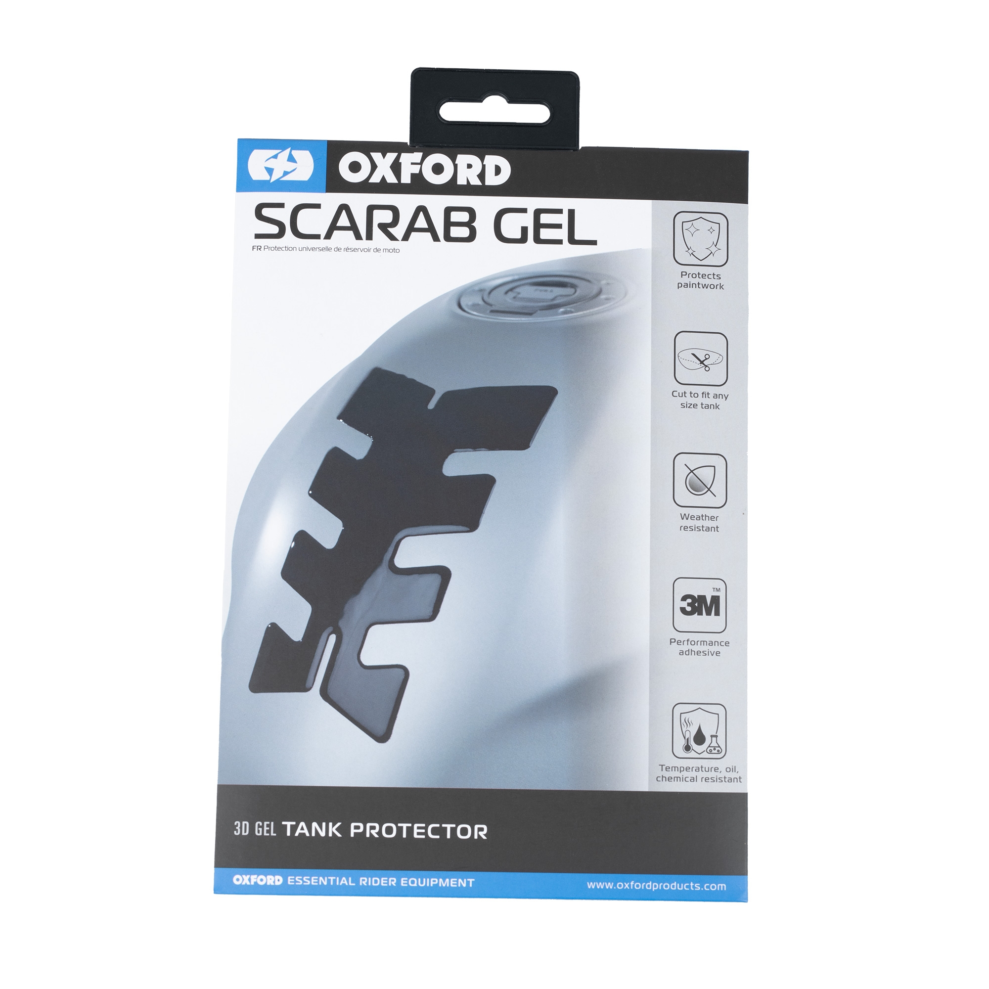 OXFORD TANKPAD SCARAB GEL PROTECTOR NAKLEJKA NA ZBIORNIK KOLOR CZARNY