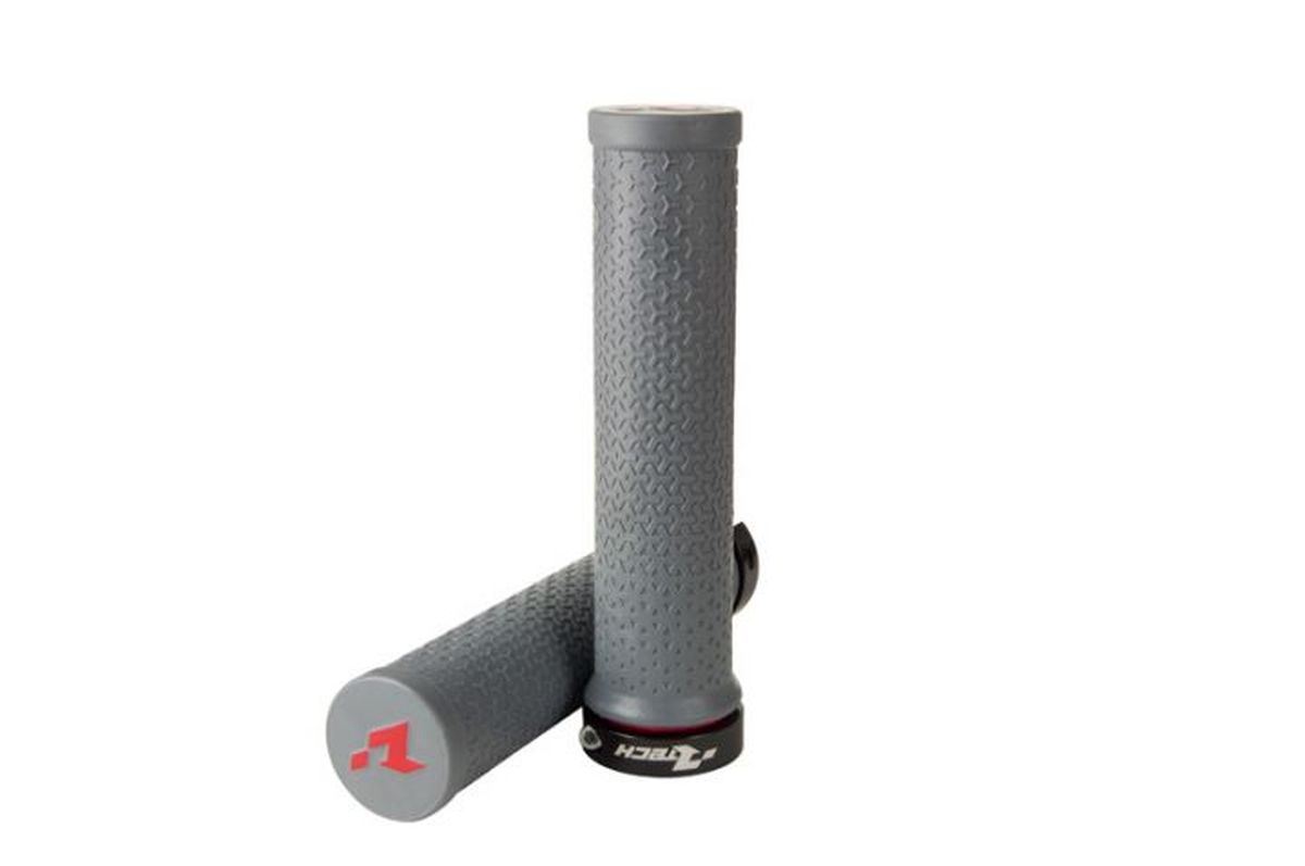 RACETECH (RTECH) MANETKI ROWEROWE R20 LOCK-ON Z BLOKADĄ KOLOR SZARY