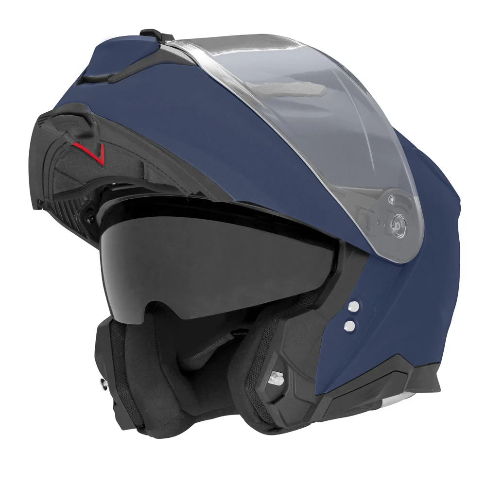 NOX KASK SZCZĘKOWY (FLIP-UP) Z BLENDĄ N967 SOLID KOLOR NIEBIESKI MAT (PINLOCK DO TEGO MODELU - FILMPINLOCK30DKS166)