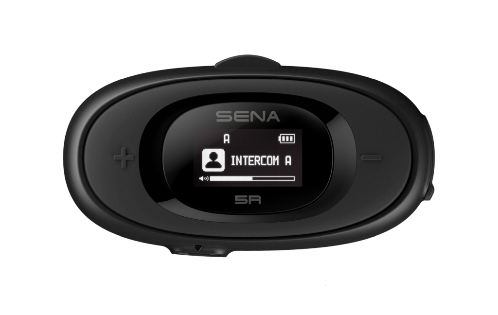 SENA INTERKOM MOTOCYKLOWY 5R BLUETOOTH 5.1 DO 700M Z WYŚWIETLACZEM LCD, GŁOŚNIKAMI HD SPEAKERS I UNIWERSALNYM ZESTAWEM MIKROFONÓ