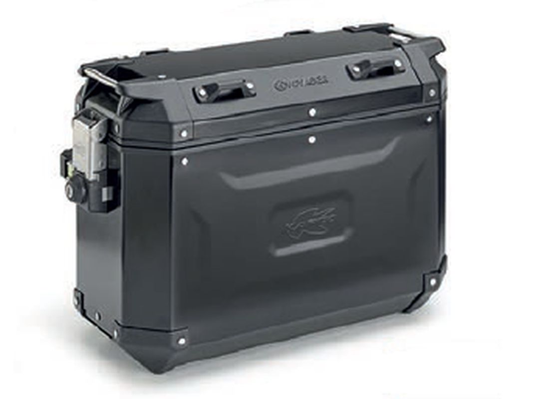 KAPPA KUFER BOCZNY 37L MONOKEY CAM SIDE KVG37B K'VOYAGER ALUMINIOWY PRAWY KOLOR CZARNY ANODOWANY BLACK LINE
