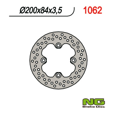 NG TARCZA HAMULCOWA PRZÓD KAWASAKI KVF 360 '03-'13, KVF 650 '02-'14, KVF 700 '04-'08, KVF 750 '08-'170 (200x84x3,5)(4X10,5MM)
