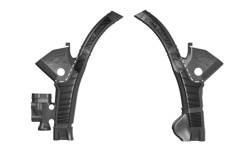 RACETECH (RTECH) OSŁONY RAMY (KOMPLET) BI-MATERIAL SUPER GRIP STARK FUTURE VARG SMX1 '23-'26 KOLOR CZARNY