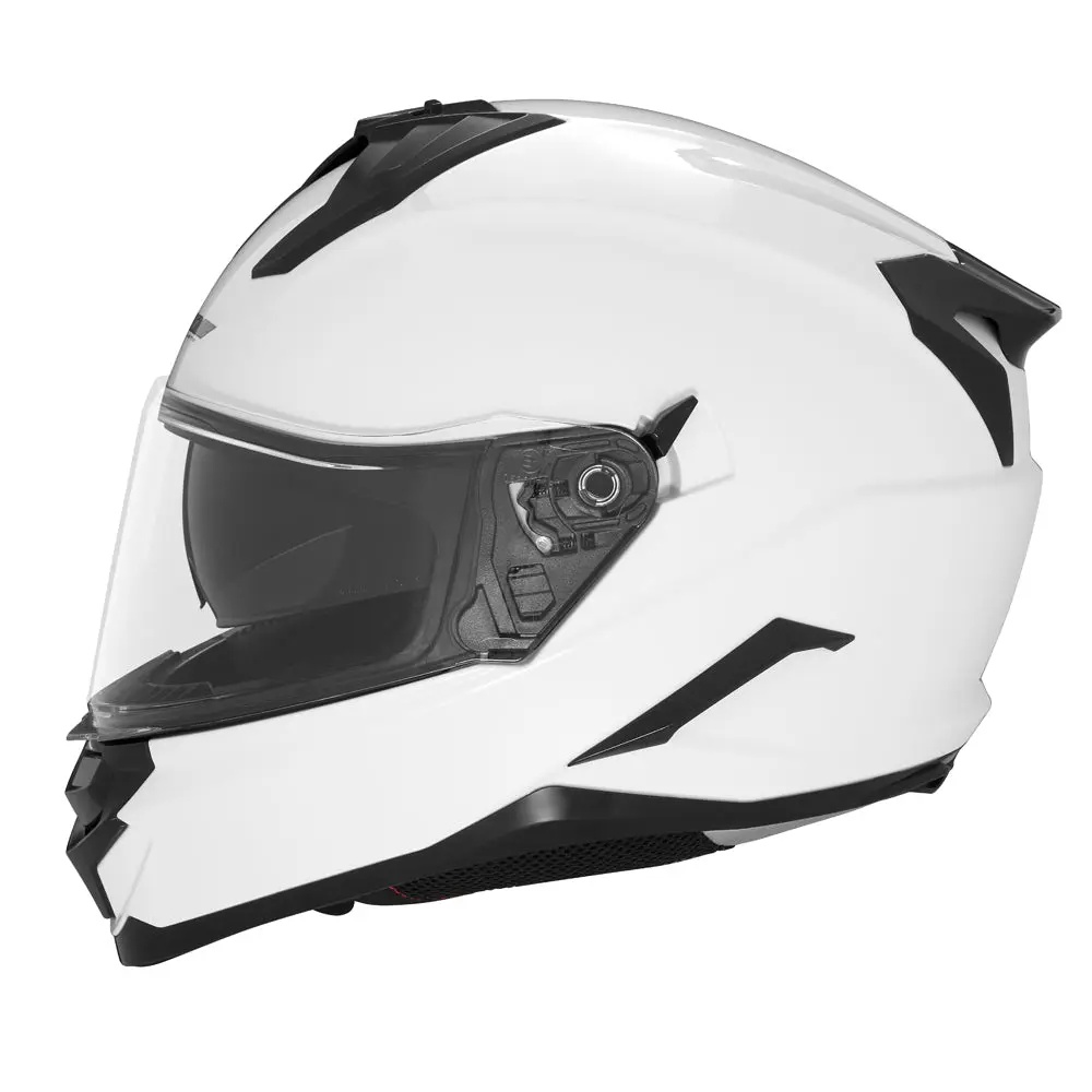 NOX KASK INTEGRALNY (FULL FACE) Z BLENDĄ N304S SOLID KOLOR BIAŁY POŁYSK