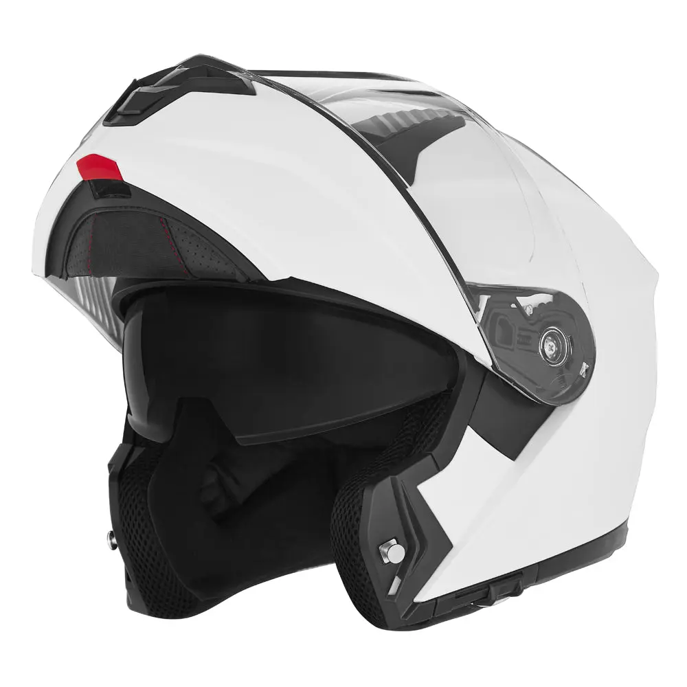 NOX KASK SZCZĘKOWY (FLIP-UP) Z BLENDĄ N968 KOLOR BIAŁY POŁYSK
