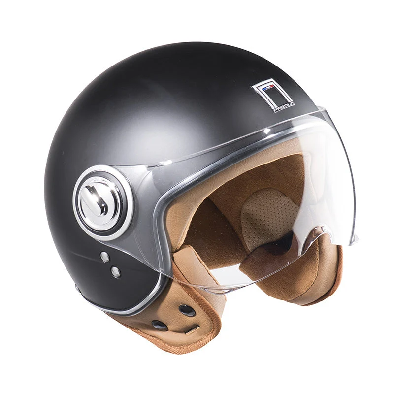 NOX WYPRZEDAŻ PREMIUM KASK OTWARTY JET IDOL SOLID KOLOR CZARNY MAT
