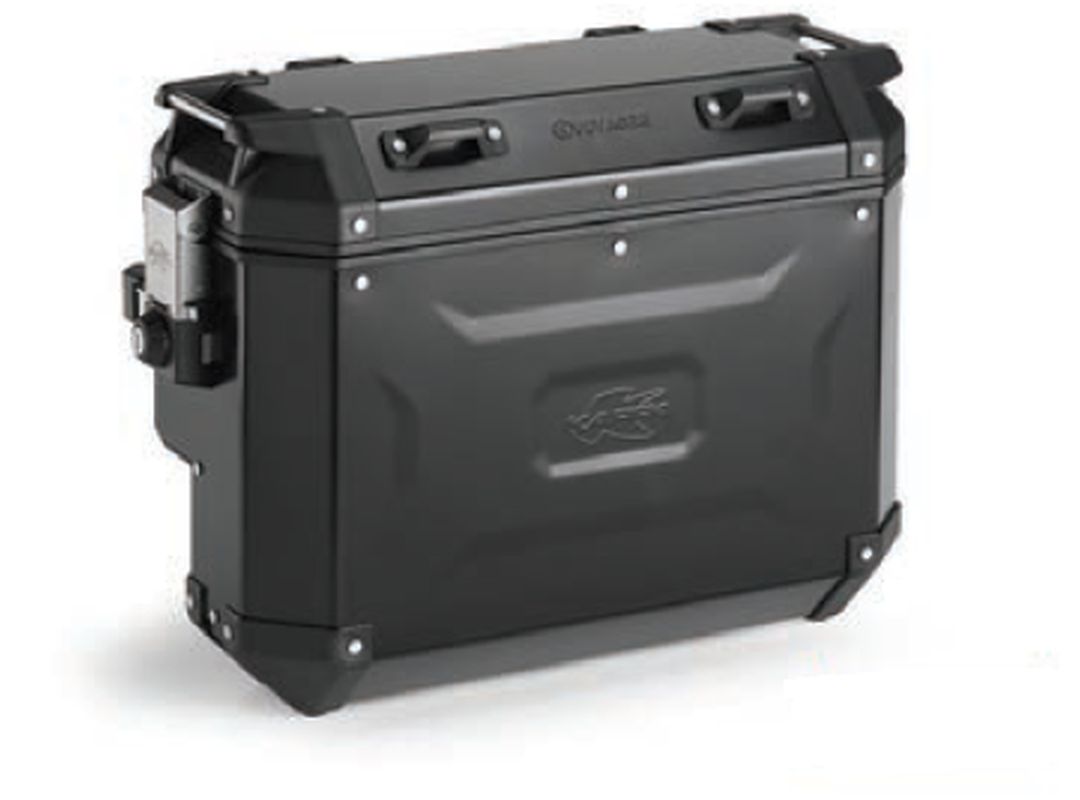 KAPPA KUFER BOCZNY 33L MONOKEY CAM SIDE KVGS33B K'VOYAGER ALUMINIOWY KOLOR CZARNY ANODOWANY - WCIĘTY