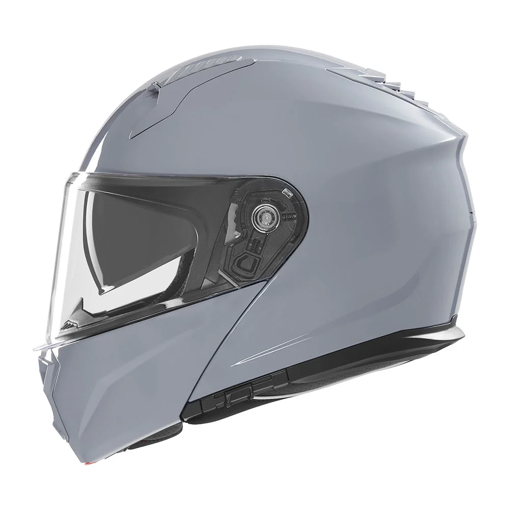 NOX PROMOCJA KASK SZCZĘKOWY (FLIP-UP) Z BLENDĄ N968 SOLID KOLOR SZARY POŁYSK