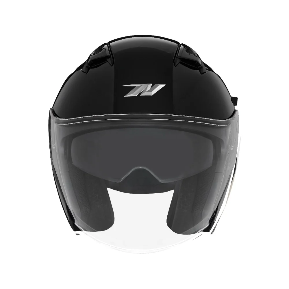 NOX KASK OTWARTY JET Z BLENDĄ N130 SOLID KOLOR CZARNY POŁYSK