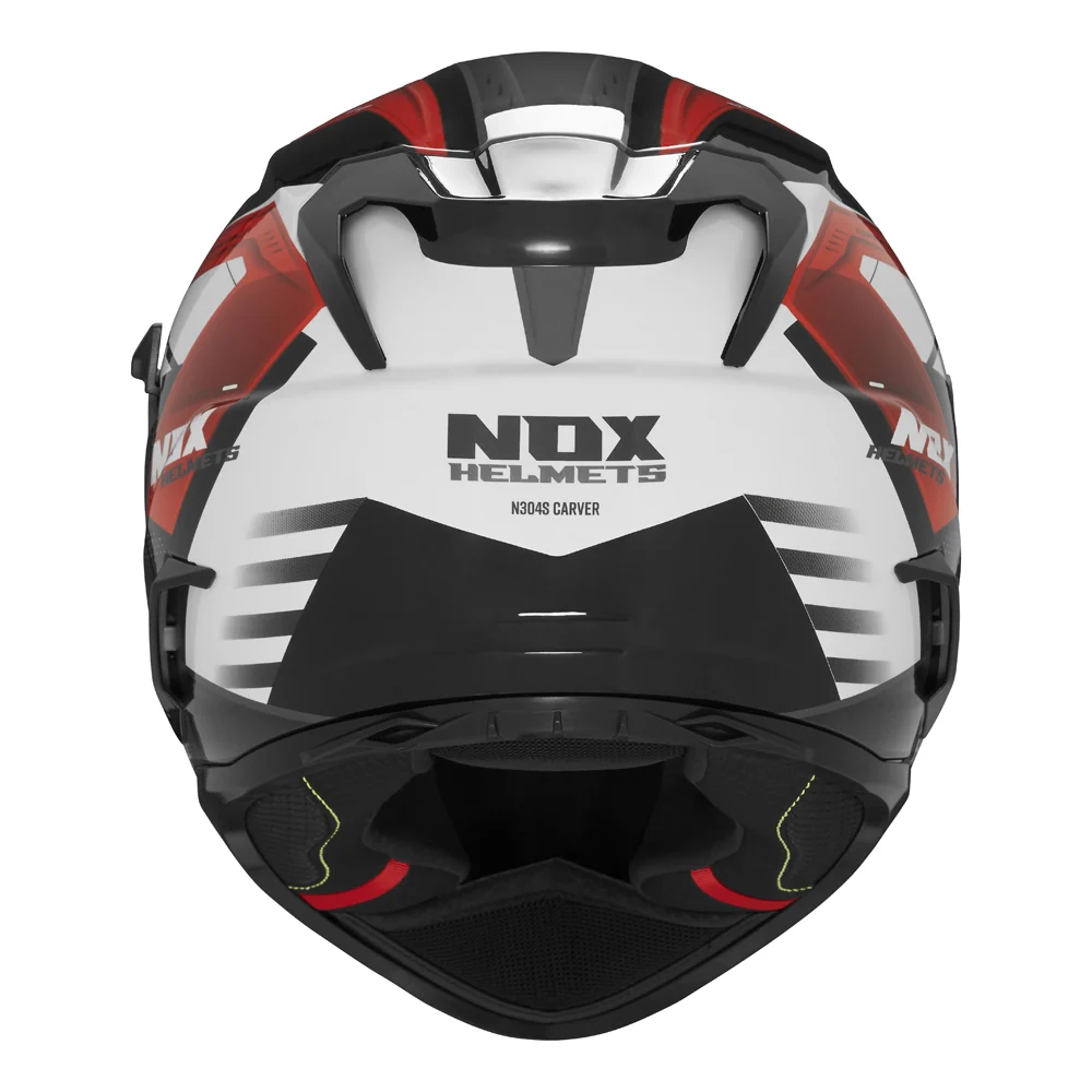 NOX WYPRZEDAŻ KASK INTEGRALNY (FULL FACE) Z BLENDĄ N304S CARVER KOLOR CZARNY/BIAŁY/CZERWONY