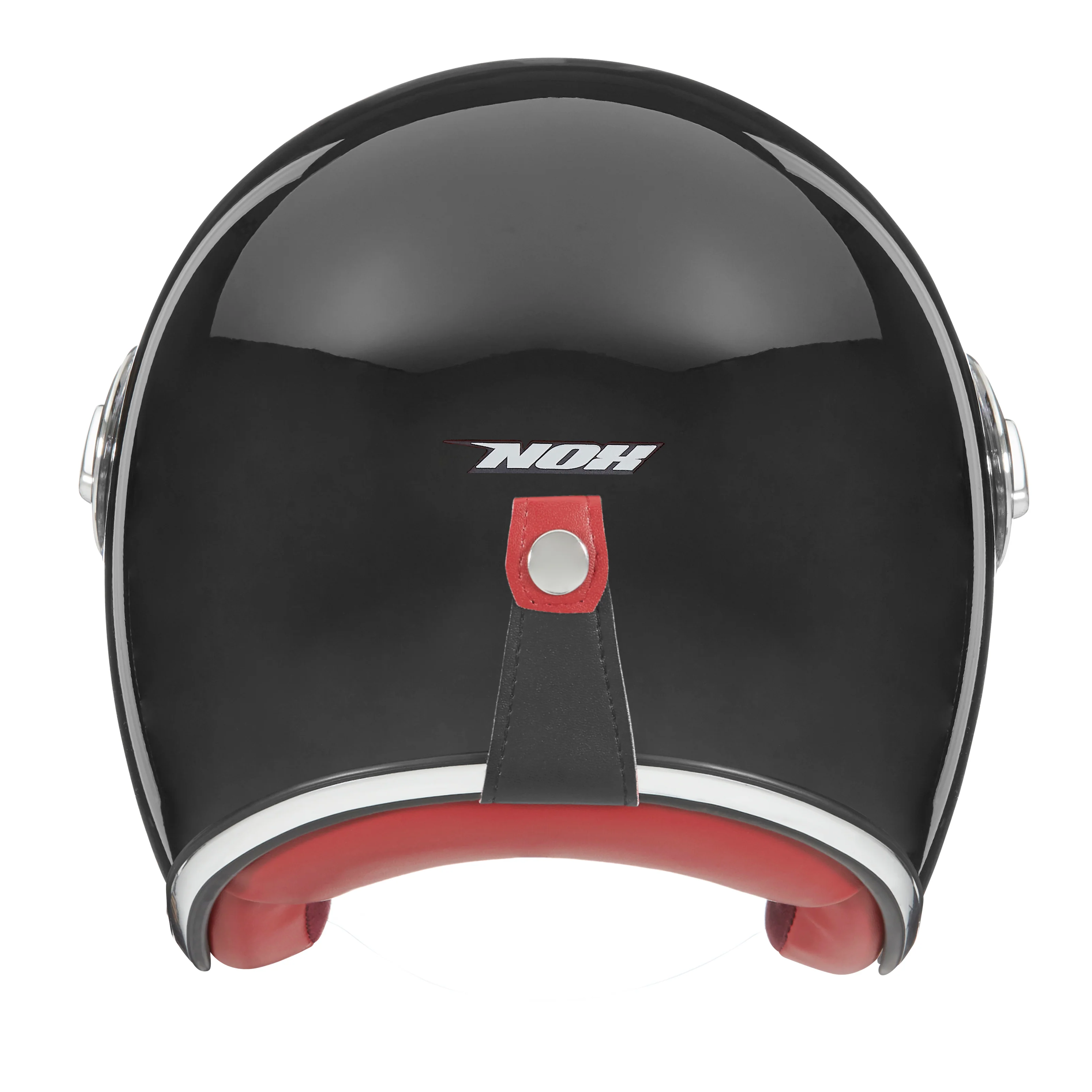 NOX PREMIUM KASK OTWARTY JET HERITAGE SOLID KOLOR CZARNY POŁYSK