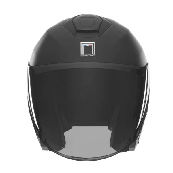NOX WYPRZEDAŻ PREMIUM KASK OTWARTY JET Z BLENDĄ SPY KOLOR CZARNY MAT