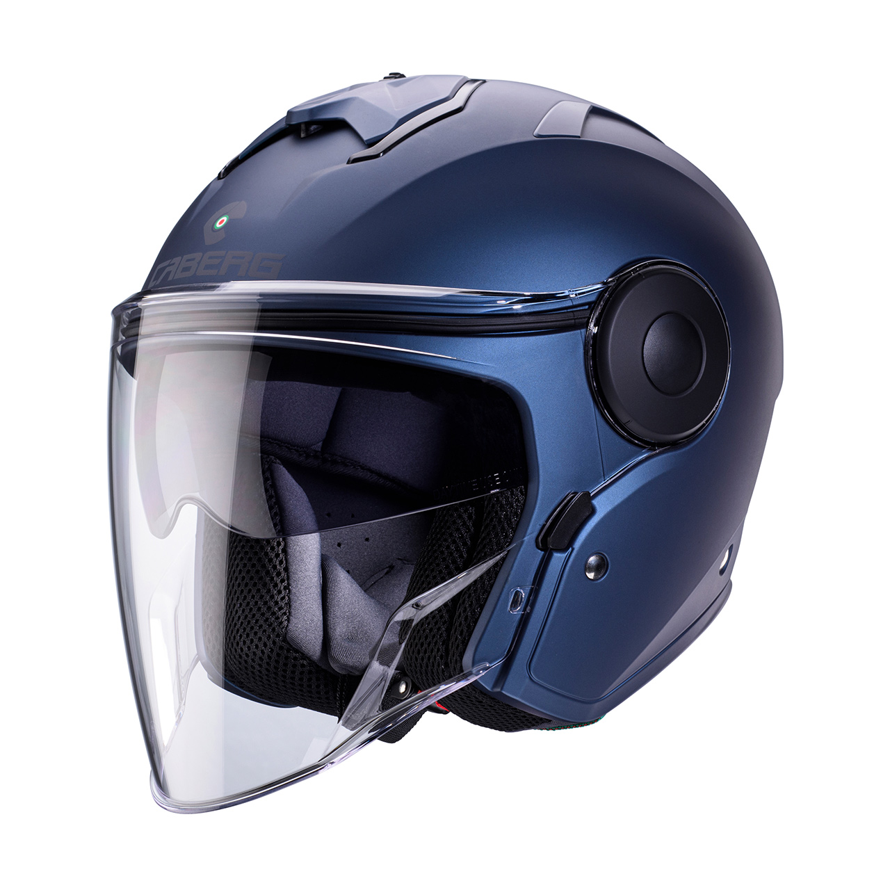 CABERG KASK OTWARTY JET Z BLENDĄ MODEL SOHO SOLID KOLOR NIEBIESKI MAT - BLUE JEANS
