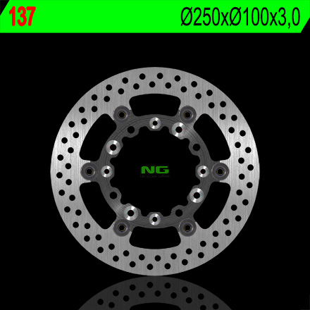 NG TARCZA HAMULCOWA PRZÓD KAWASAKI KX 125/250 '89-'05, KLX 250/300/650R '93-'07, SUZUKI RMZ 250 '04-'06 (PŁYWAJĄCA) (250X100X3) 