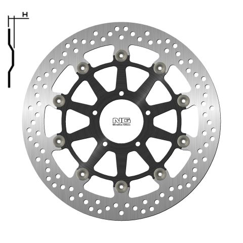 NG TARCZA HAMULCOWA PRZÓD DUCATI 848 '08-13, PANIGALE 959 '18-19, S4R 996 '07-09 (320X72X5MM) (5X8,5MM) PŁYWAJĄCA (ŚRODEK ALUMIN