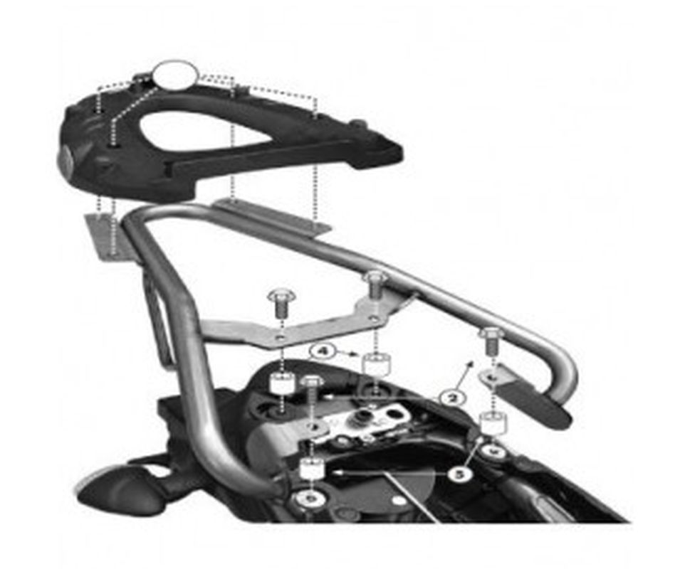 KAPPA STELAŻ KUFRA CENTRALNEGO SUZUKI GLADIUS 650 (09-16) ( Z PŁYTĄ MONOLOCK )