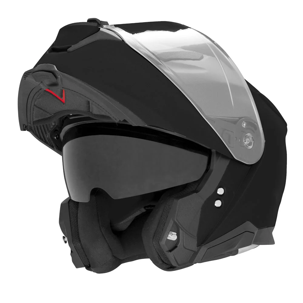NOX KASK SZCZĘKOWY (FLIP-UP) Z BLENDĄ N967 SOLID KOLOR CZARNY POŁYSK (PINLOCK DO TEGO MODELU - FILMPINLOCK30DKS166)