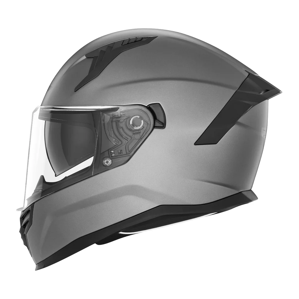 NOX WYPRZEDAŻ KASK INTEGRALNY (FULL FACE) Z BLENDĄ N401 SOLID KOLOR SZARY POŁYSK