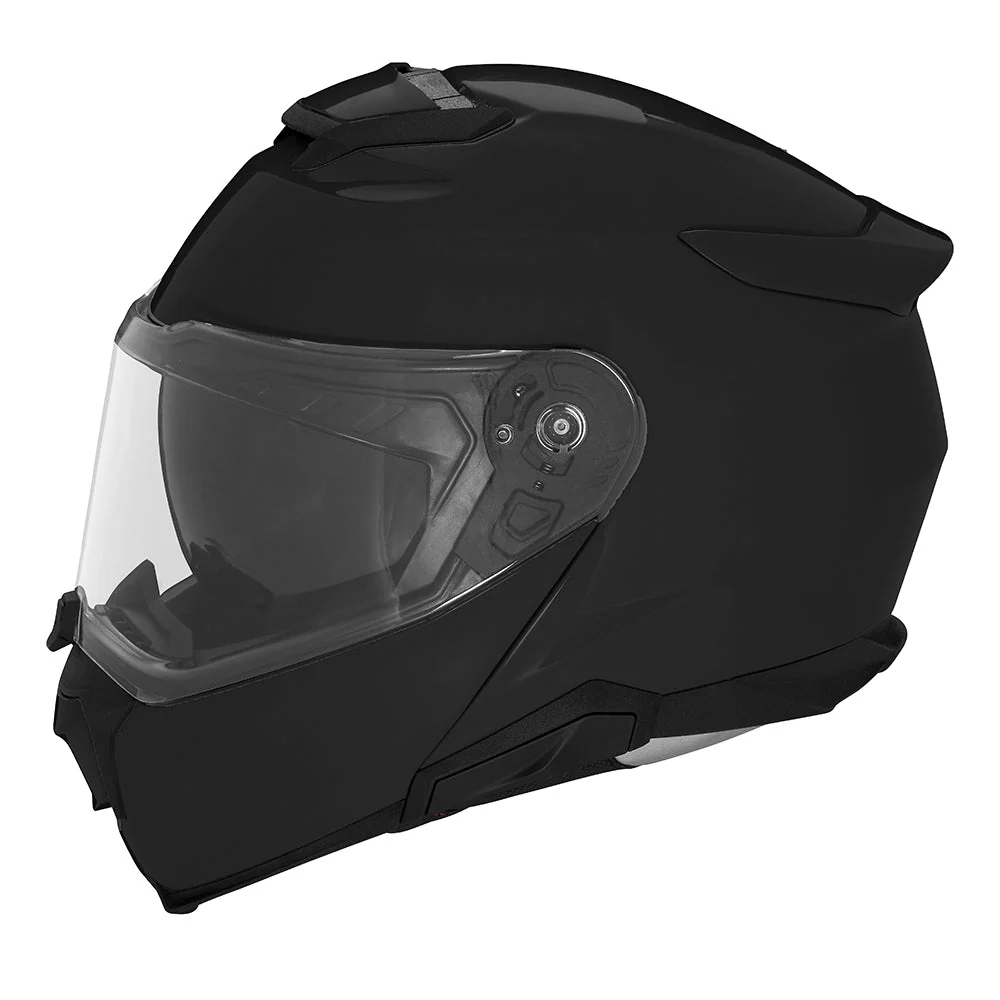 NOX KASK SZCZĘKOWY (FLIP-UP) Z BLENDĄ N967 SOLID KOLOR CZARNY POŁYSK (PINLOCK DO TEGO MODELU - FILMPINLOCK30DKS166)