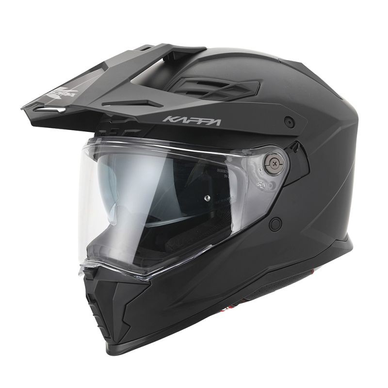 KAPPA KASK KV33 SOLID ENDURO DUAL OFF ROAD Z SZYBĄ I BLENDĄ KOLOR CZARNY MATT ROZMIAR 60 / L (HOMOLOGACJA ECE 22R06)