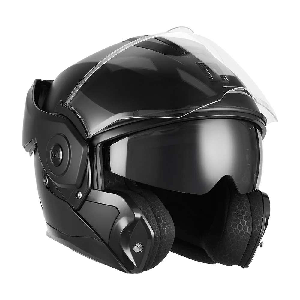 NOX PREMIUM KASK SZCZĘKOWY FLIP-BACK (SZCZĘKA DO TYŁU) Z BLENDĄ SPINNER KOLOR CZARNY MAT