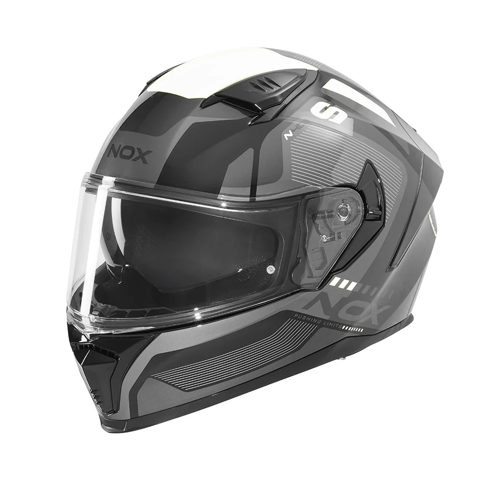 NOX WYPRZEDAŻ KASK INTEGRALNY (FULL FACE) Z BLENDĄ N402 MENTOR KOLOR CZARNY/BIAŁY