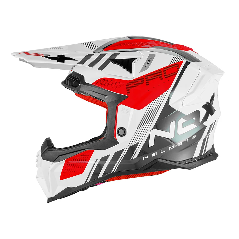NOX WYPRZEDAŻ KASK OFF ROAD / CROSS N634 STORM KOLOR CZERWONY/BIAŁY