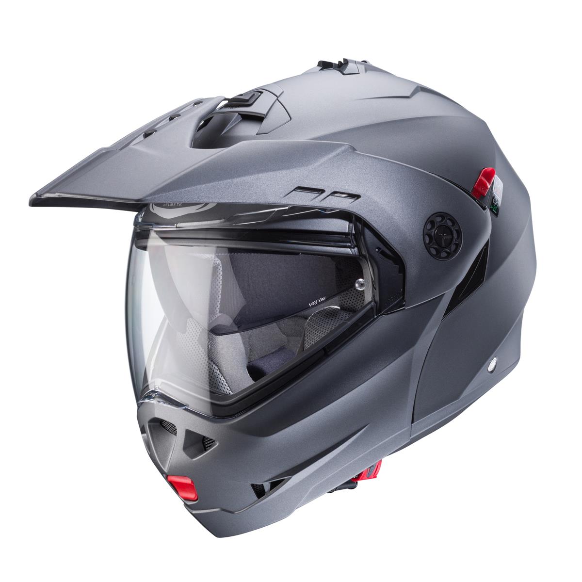 CABERG KASK SZCZĘKOWY FLIP-UP ENDURO MODEL TOURMAX X SOLID KOLOR SZARY MAT - GUNMETAL (PINLOCK W ZESTAWIE)