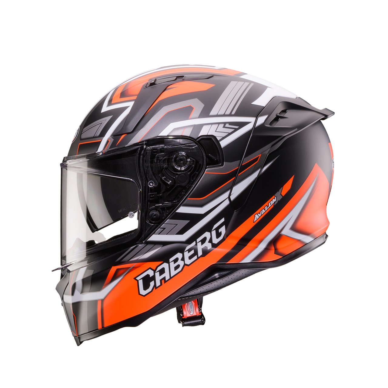 CABERG PROMOCJA KASK INTEGRALNY Z BLENDĄ MODEL AVALON X BRAMA KOLOR CZARNY MAT/CZERWONY FLUO/SZARY