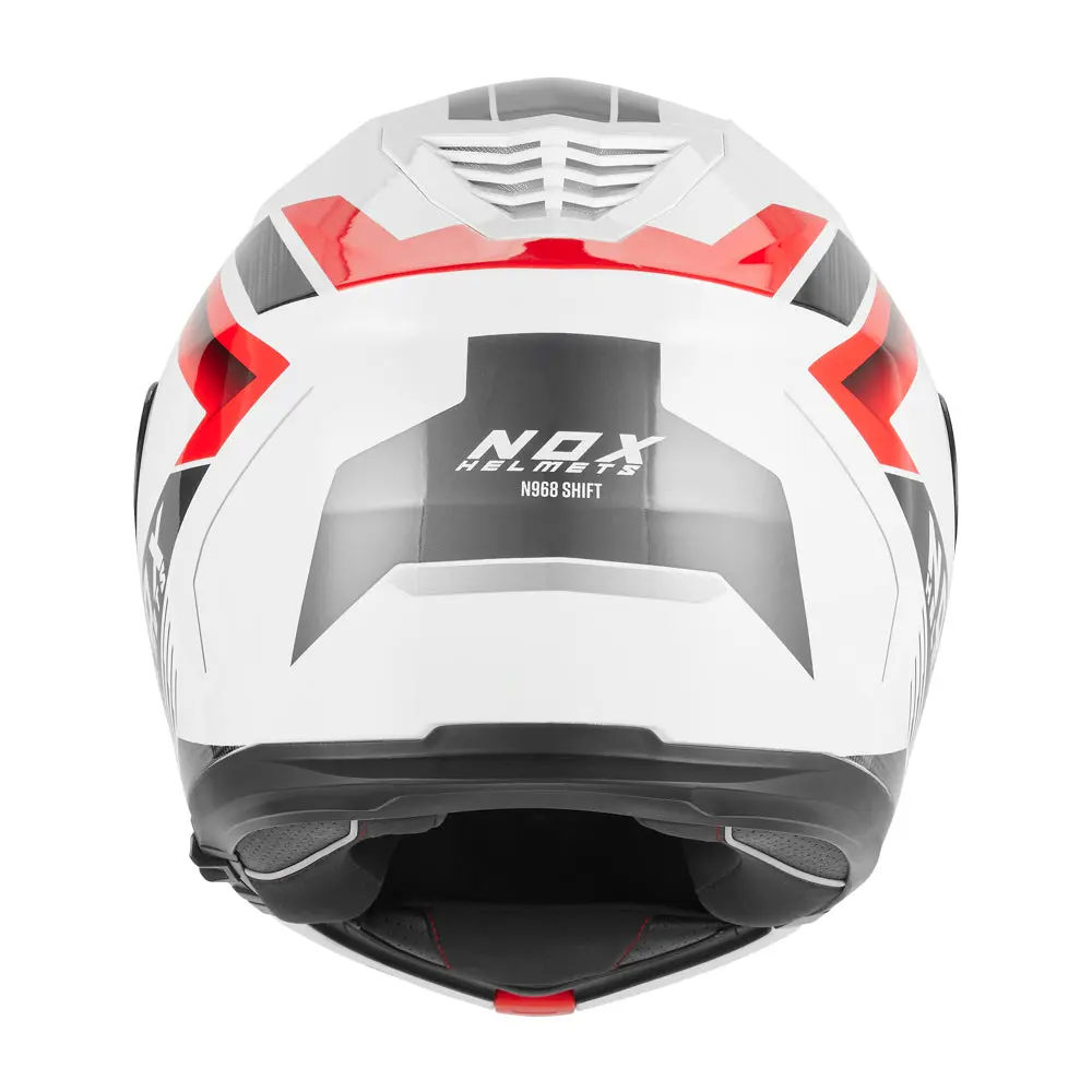 NOX WYPRZEDAŻ KASK SZCZĘKOWY (FLIP-UP) Z BLENDĄ N968 SHIFT KOLOR CZARNY/CZERWONY/BIAŁY