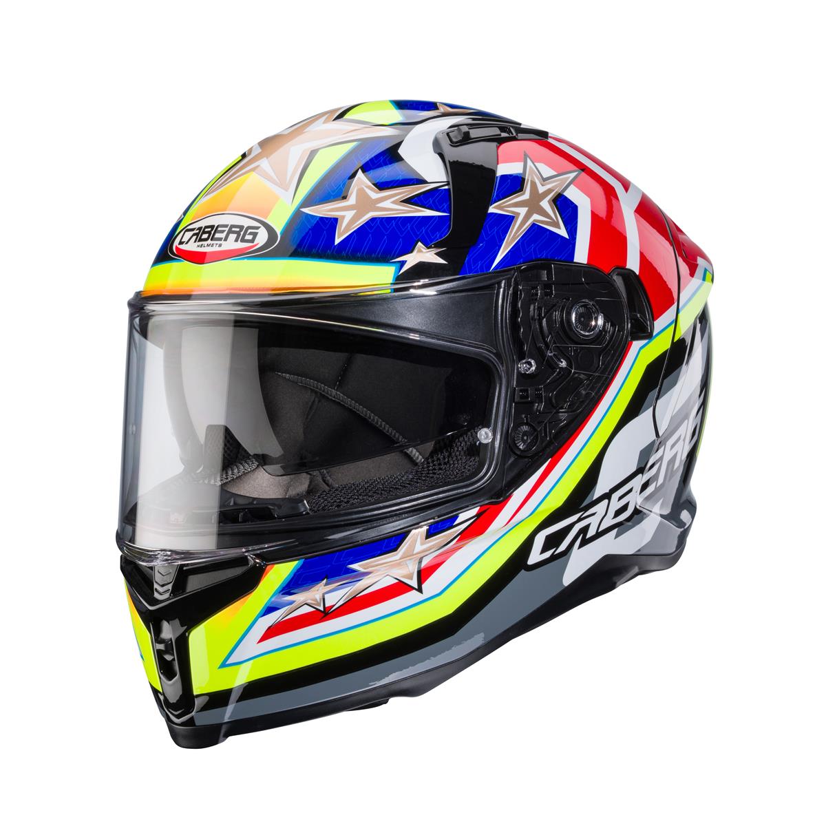 CABERG PROMOCJA KASK INTEGRALNY AVALON X TRUCK KOLOR CZARNY/ŻÓŁTY FLUO/CZERWONY FLUO/NIEBIESKI