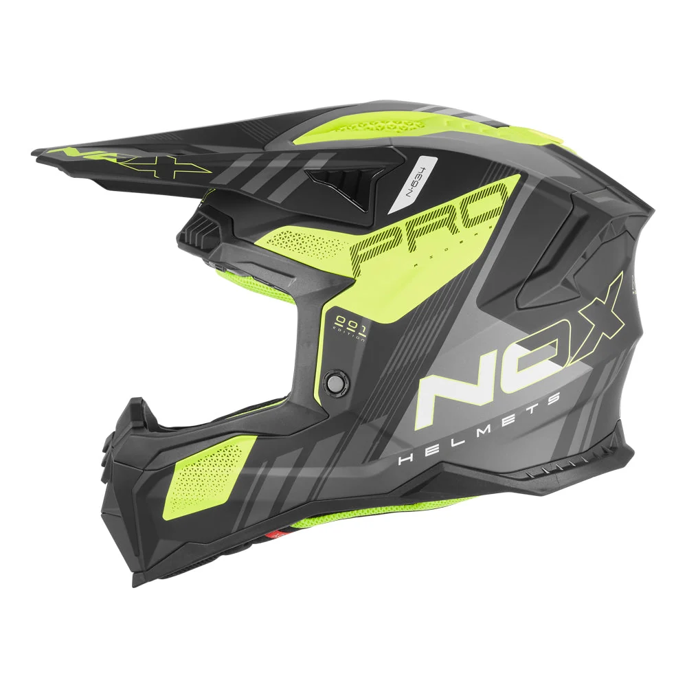 NOX WYPRZEDAŻ KASK OFF ROAD /CROSS N634 STORM KOLOR CZARNY MAT/ZÓŁTY FLUO