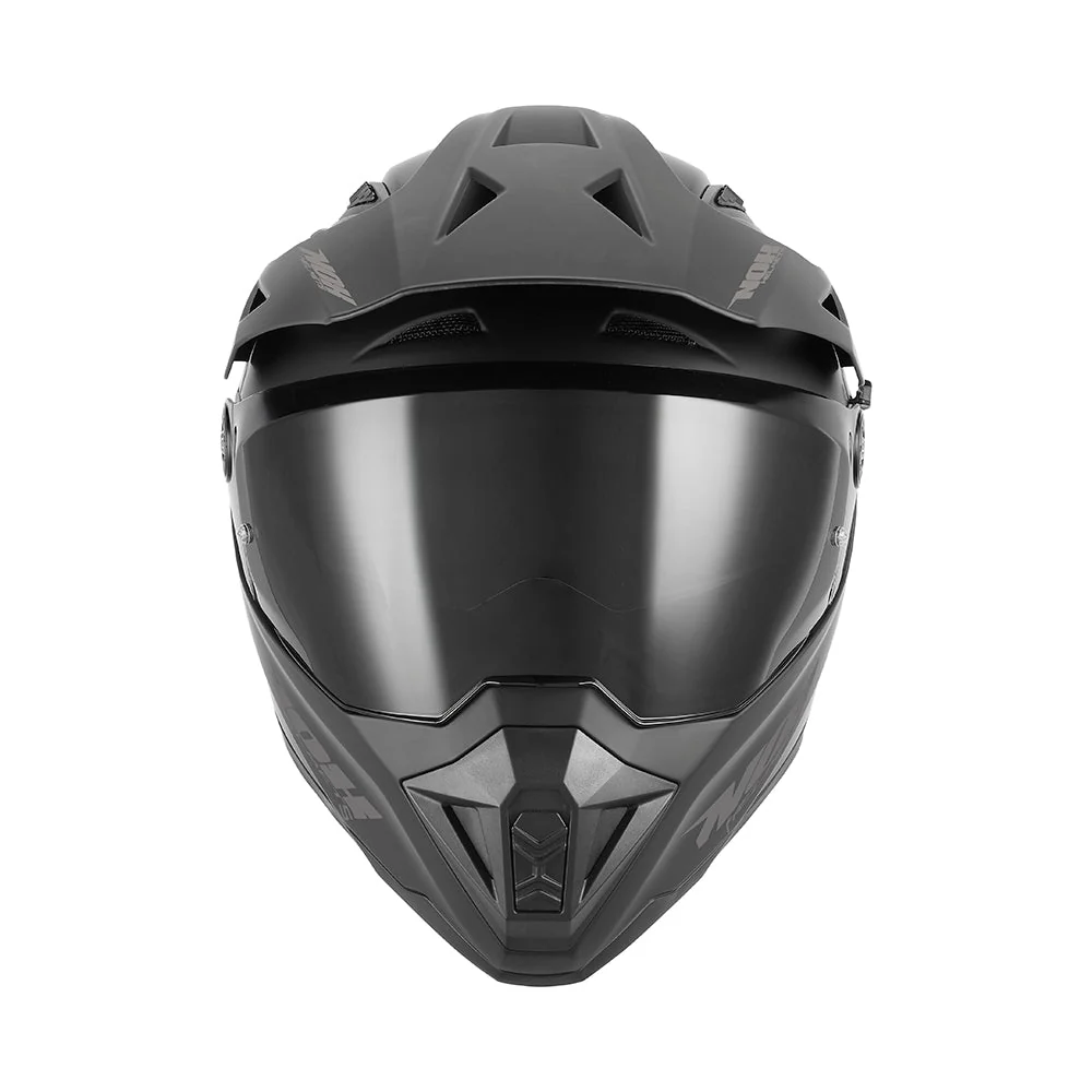 NOX KASK OFFROAD / TRAIL DUOSPORT (DUAL) N350 SOLID Z SZYBKĄ I BLENDĄ KOLOR CZARNY MAT