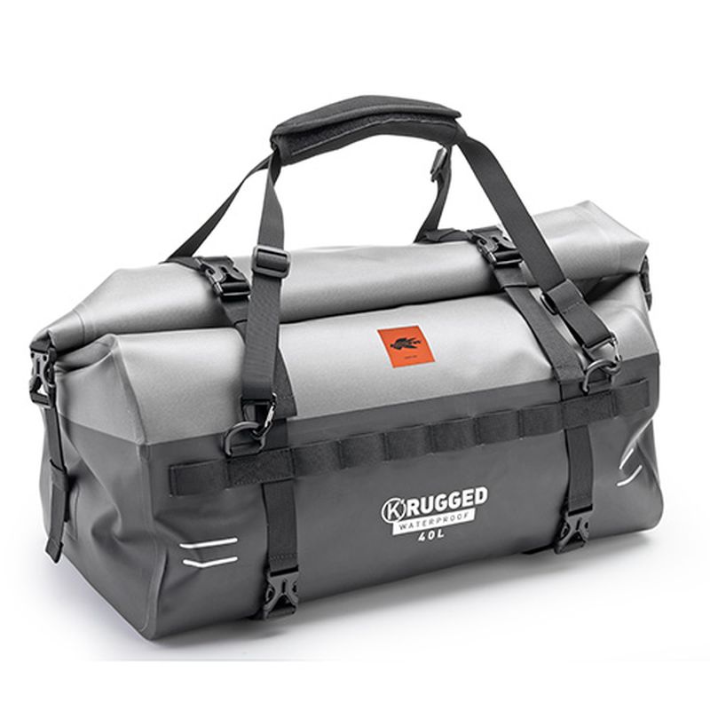 KAPPA TORBA / WAŁEK NA SIEDZENIE / BAGAŻNIK 40L (28X50X25CM) 100% WODOSZCZELNA KOLOR CZARNO-SREBRNY (K' RUGGED) - WYCOFANY Z OFE