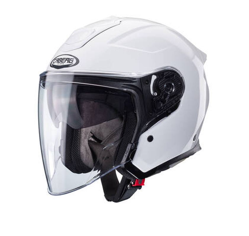 CABERG KASK OTWARTY JET OTWARTY FLYON II SOLID WHITE KOLOR BIAŁY POŁYSK