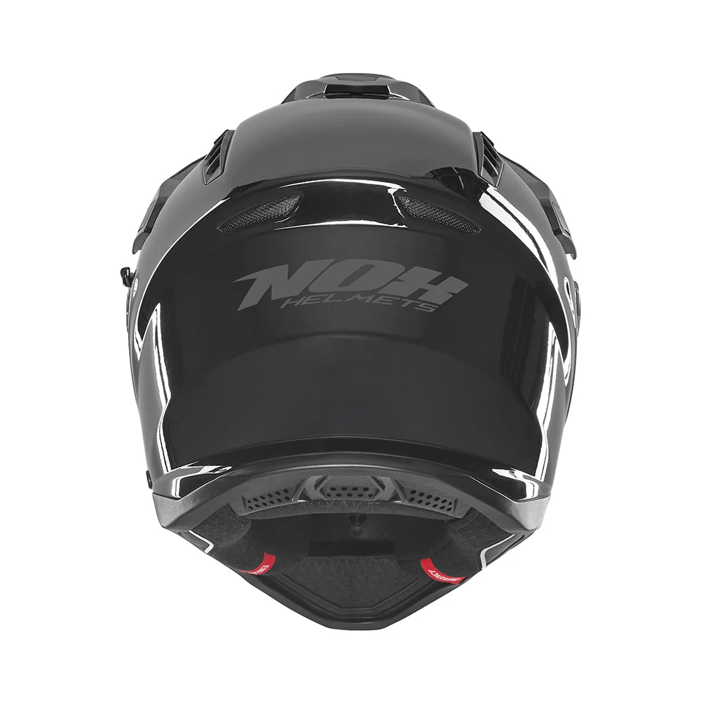 NOX KASK OFFROAD / TRAIL DUOSPORT (DUAL) N350 SOLID Z SZYBKĄ I BLENDĄ KOLOR CZARNY POŁYSK