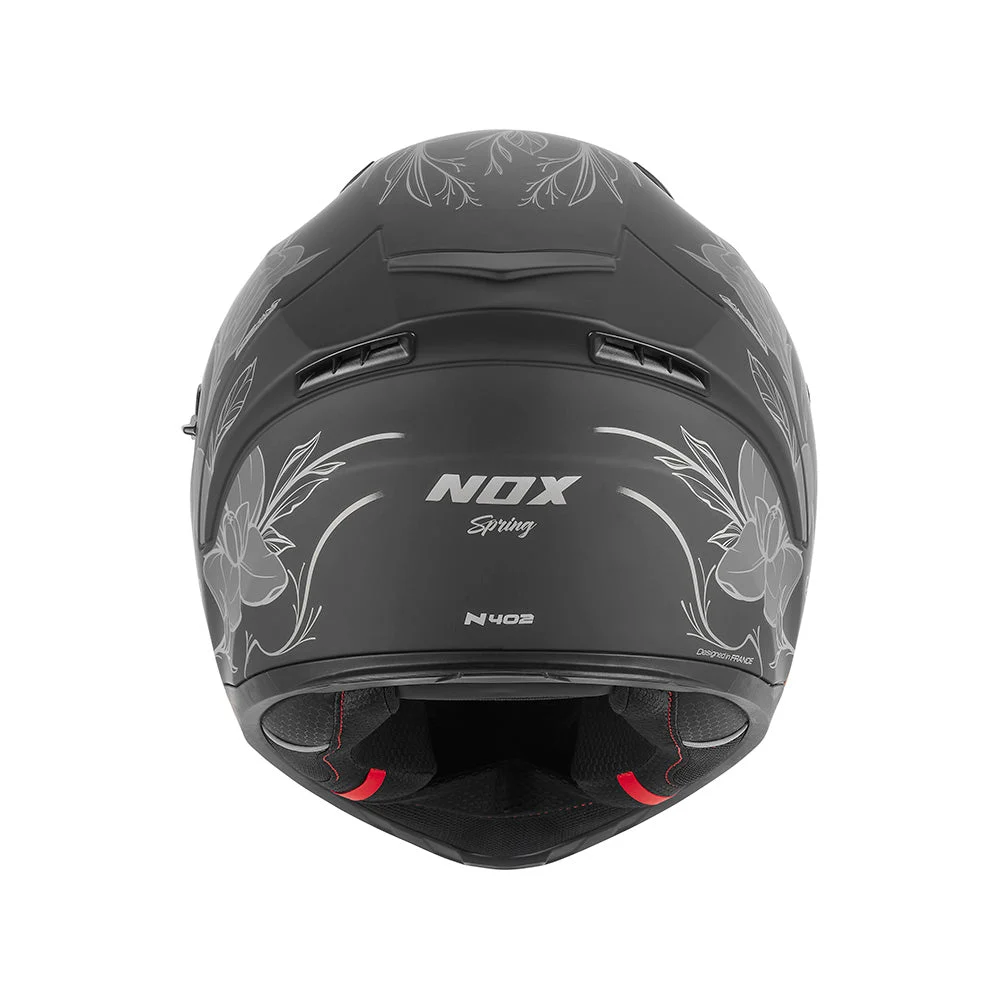NOX KASK INTEGRALNY (FULL FACE) Z BLENDĄ N402 SPRING KOLOR CZARNY MAT/SREBRNY