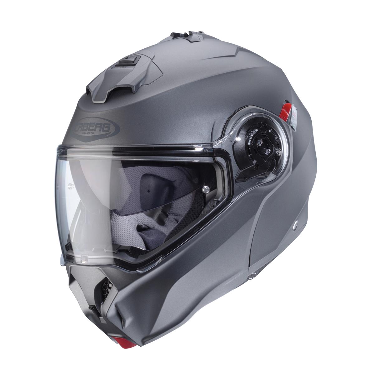 CABERG KASK SZCZĘKOWY FLIP-UP MODEL DUKE EVO SOLID KOLOR SZARY MAT KAMO (PINLOCK W ZESTAWIE)