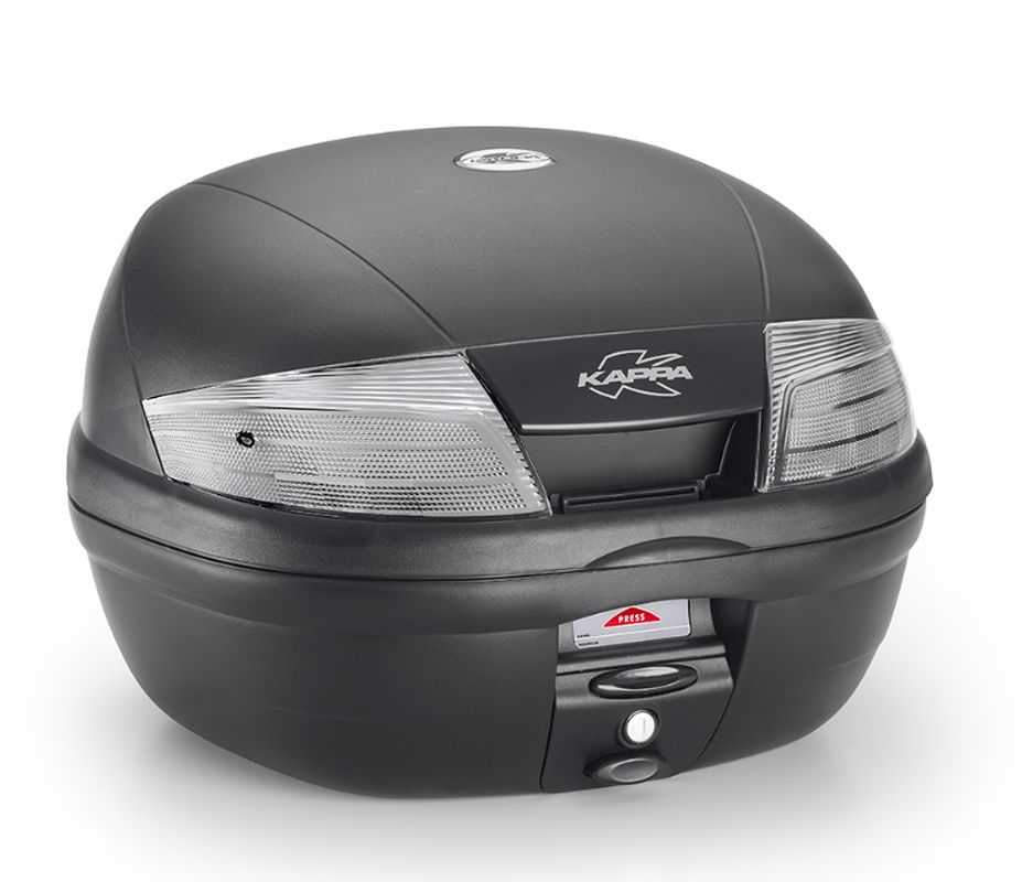 KAPPA KUFER CENTRALNY 35L MONOLOCK K35NT2 ACTION Z BIAŁYMI ODBLASKAMI ( ZAWIERA PŁYTĘ ) (K35NT2) - ZASTĘPUJE K35NT