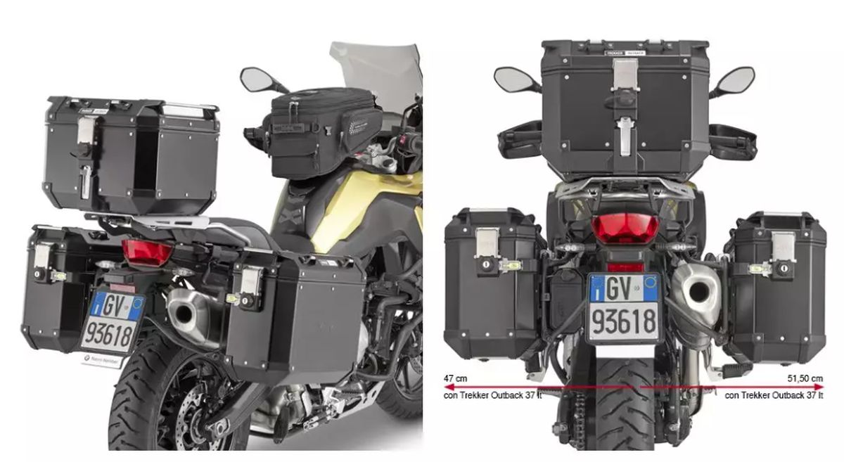KAPPA STELAŻ KUFRÓW BOCZNYCH MONOKEY CAM SIDE BMW F 750 GS (18-23),F 800 GS (24-25) F 850 GS (18-23), F 850 GS Adventure (19) - 