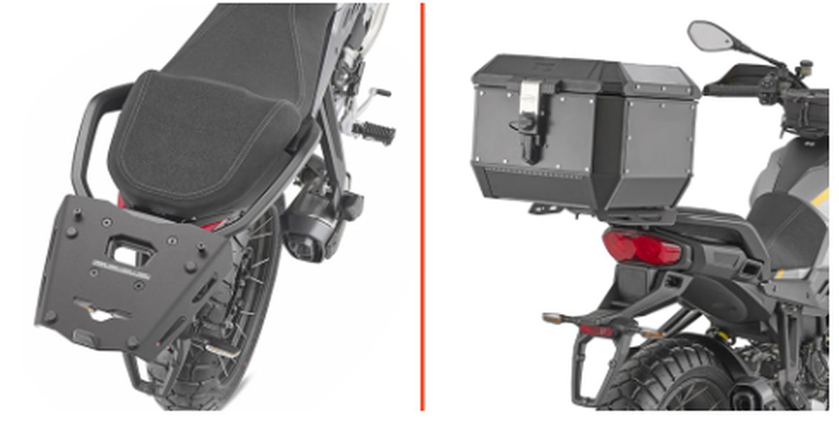 KAPPA STELAŻ KUFRA CENTRALNEGO (ANODOWANE ALUMINIUM) MOTO GUZZI STELVIO '24-'25 ALUMINIOWY MONOKEY