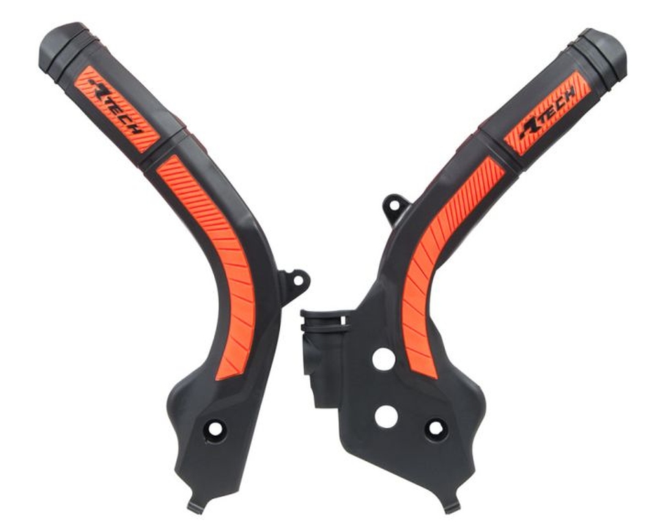 RACETECH (RTECH) OSŁONY RAMY (KOMPLET) BI-MATERIAL SUPER GRIP KTM SX 125/150 '16-18, SX 250 '17-18, EXC/EXCF 250/350/450 '17-19,