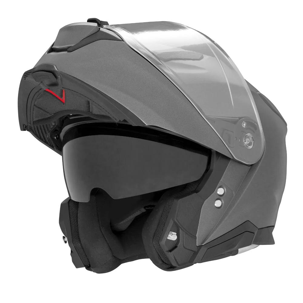 NOX KASK SZCZĘKOWY (FLIP-UP) Z BLENDĄ N967 SOLID KOLOR TYTANOWY MAT (PINLOCK DO TEGO MODELU - FILMPINLOCK30DKS166)
