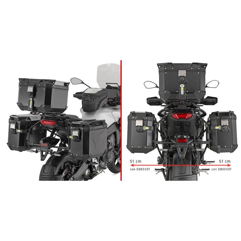 KAPPA STELAŻ KUFRÓW BOCZNYCH MONOKEY CAM SIDE YAMAHA Tracer 9 / Tracer 9 GT / Tracer 9 GT+ '25 - POD KUFRY KFR K'FORCE ORAZ KVG 
